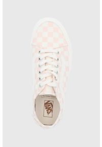 Vans Tenisówki damskie kolor różowy. Nosek buta: okrągły. Zapięcie: sznurówki. Kolor: różowy. Materiał: bawełna, materiał, guma, włókno. Szerokość cholewki: normalna #5