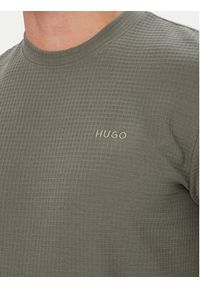 Hugo - HUGO T-Shirt Austin 50532011 Zielony ciemny Regular Fit. Kolor: zielony. Materiał: syntetyk #5