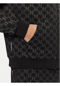 Karl Lagerfeld - KARL LAGERFELD Bluza 705095 551951 Czarny Regular Fit. Typ kołnierza: dekolt w karo. Kolor: czarny. Materiał: bawełna #3
