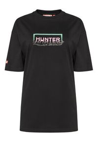 Hunter T-Shirt Abele UNISEX HARU0007251 Czarny Regular Fit. Kolor: czarny. Materiał: bawełna #4