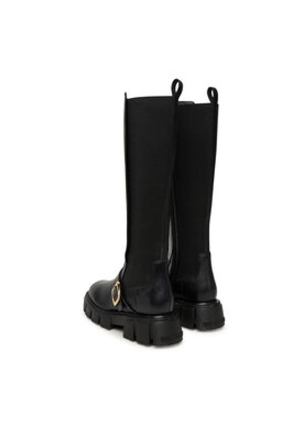 Love Moschino - LOVE MOSCHINO Kozaki JA26015G1NIA000041 Czarny. Kolor: czarny. Materiał: skóra