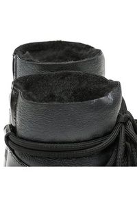 Inuikii Śniegowce Gloss 75202-007 Czarny. Kolor: czarny. Materiał: skóra