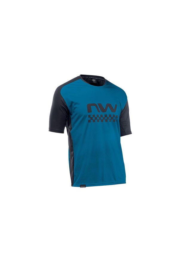 Koszulka rowerowa mtb NORTHWAVE EDGE Jersey niebieska. Kolor: wielokolorowy, czarny, niebieski. Materiał: jersey