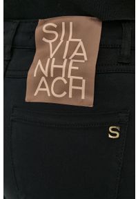 Silvian Heach Spodnie damskie medium waist. Kolor: czarny. Materiał: materiał #4