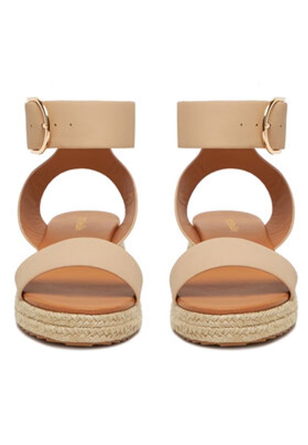 DeeZee Espadryle QS276-1 Beżowy. Kolor: beżowy. Materiał: materiał, syntetyk