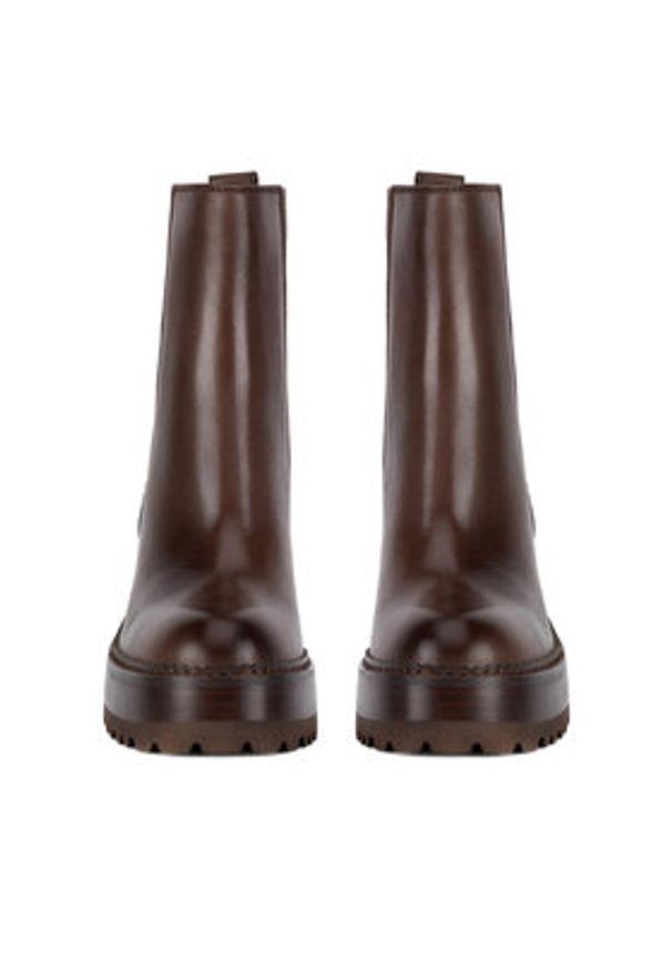 Gino Rossi Botki WGA3258-1Z Brązowy. Kolor: brązowy. Materiał: skóra