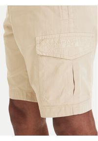 Napapijri Szorty materiałowe NP0A4HOT Beżowy Regular Fit. Kolor: beżowy. Materiał: bawełna #3