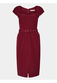 Rinascimento Sukienka koktajlowa CFC0116209003 Bordowy Slim Fit. Kolor: czerwony. Materiał: syntetyk. Styl: wizytowy #6