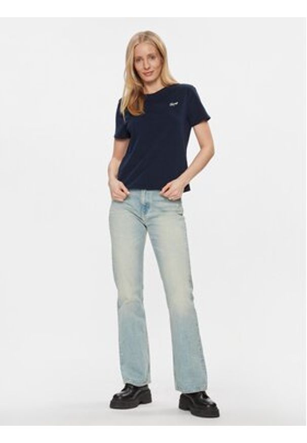 Tommy Jeans T-Shirt Script DW0DW17367 Niebieski Regular Fit. Kolor: niebieski. Materiał: bawełna