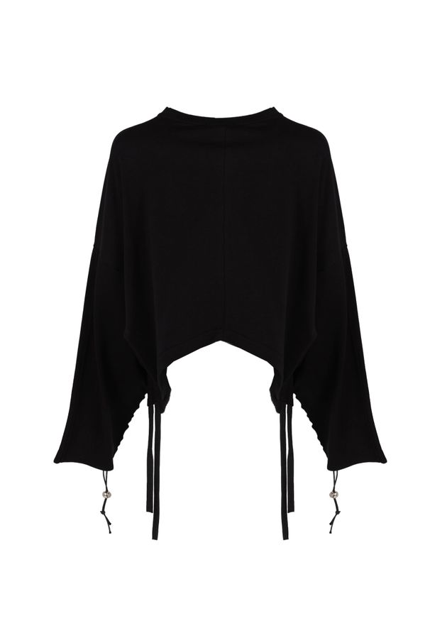 La Haine Inside Us Bluza "Tunic" | 4M LW757 | Kobieta | Czarny. Kolor: czarny. Materiał: bawełna, elastan. Długość: krótkie