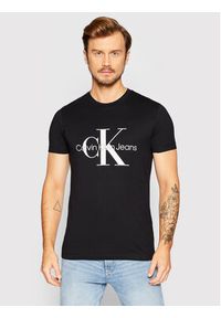 Calvin Klein Jeans T-Shirt J30J320935 Czarny Slim Fit. Kolor: czarny. Materiał: bawełna