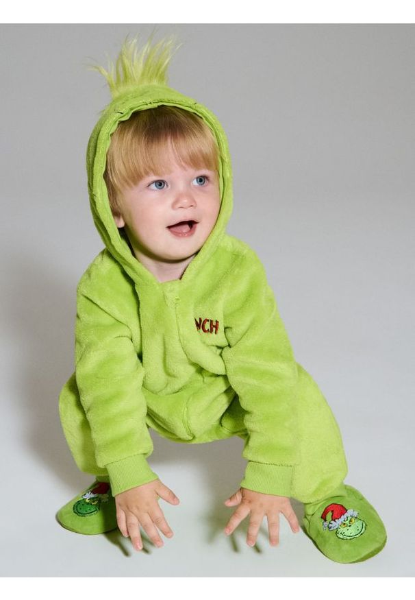 Sinsay - Kapcie Grinch - zielony. Kolor: zielony