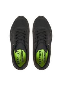 skechers - Skechers Sneakersy 403674L/BBK Czarny. Kolor: czarny. Materiał: skóra