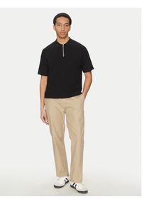 Jack & Jones - Jack&Jones Polo Troy 12269617 Czarny Relaxed Fit. Typ kołnierza: polo. Kolor: czarny. Materiał: bawełna #8