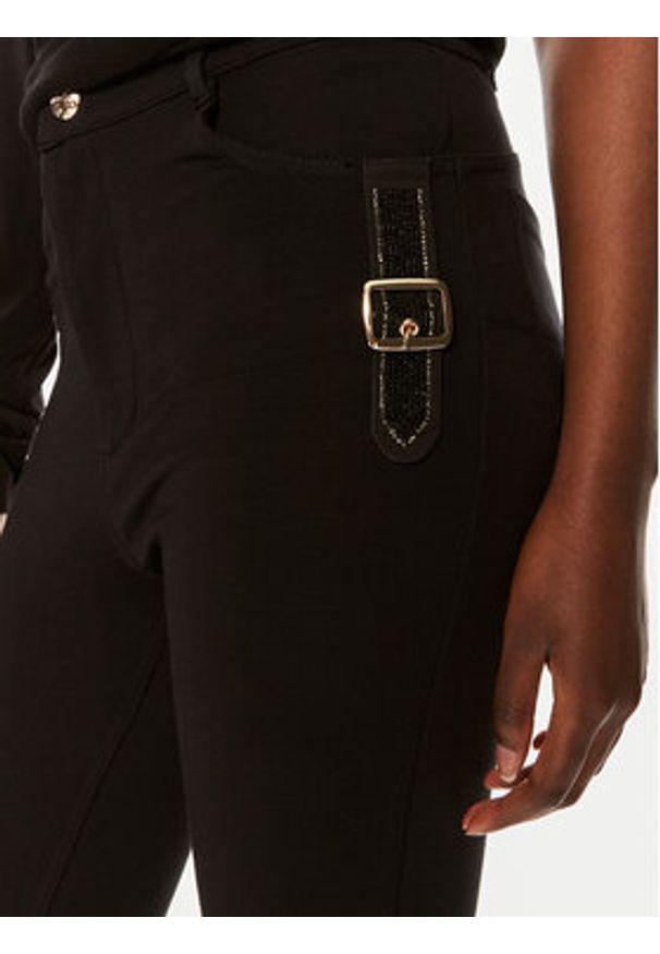 Liu Jo Sport Spodnie materiałowe TF4194 JS182 Czarny Slim Fit. Kolor: czarny. Materiał: wiskoza. Styl: sportowy