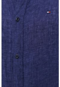 TOMMY HILFIGER - Tommy Hilfiger - Koszula. Typ kołnierza: button down. Kolor: niebieski. Materiał: tkanina. Długość rękawa: długi rękaw. Długość: długie. Wzór: gładki #3