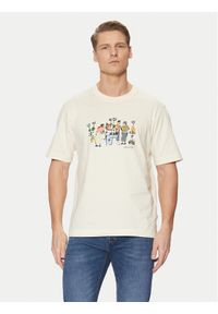 Jack & Jones - Jack&Jones T-Shirt Machester 12273549 Écru Relaxed Fit. Materiał: bawełna