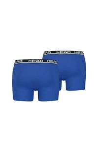 Bokserki męskie Head Basic Boxer 2 Pack. Kolor: niebieski, wielokolorowy. Sport: fitness