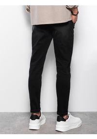 Ombre Clothing - Spodnie męskie jeansowe CARROT FIT - czarne V3 OM-PADP-0117 - M. Kolor: czarny. Materiał: jeans #4