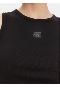 Calvin Klein Jeans Top LV047C201G Czarny Slim Fit. Kolor: czarny. Materiał: bawełna #5