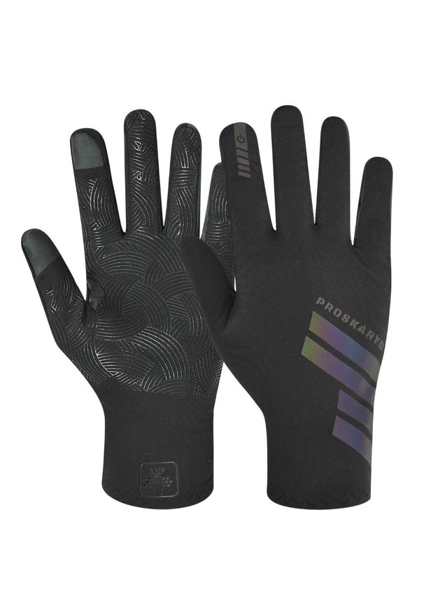 PROSKARY - Rękawiczki do biegania Proskary dotykowe sportowe antypoślizgowe. Kolor: czarny. Sport: bieganie, fitness