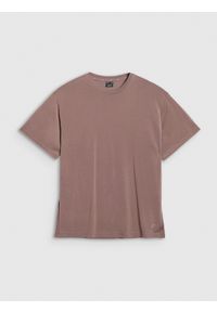 4f - 4F T-shirt oversize z modalem damski - brązowy XL. Okazja: na co dzień. Kolor: brązowy. Materiał: materiał, poliester, skóra, jersey. Długość rękawa: krótki rękaw. Długość: krótkie. Wzór: gładki, ze splotem. Styl: klasyczny, sportowy, casual