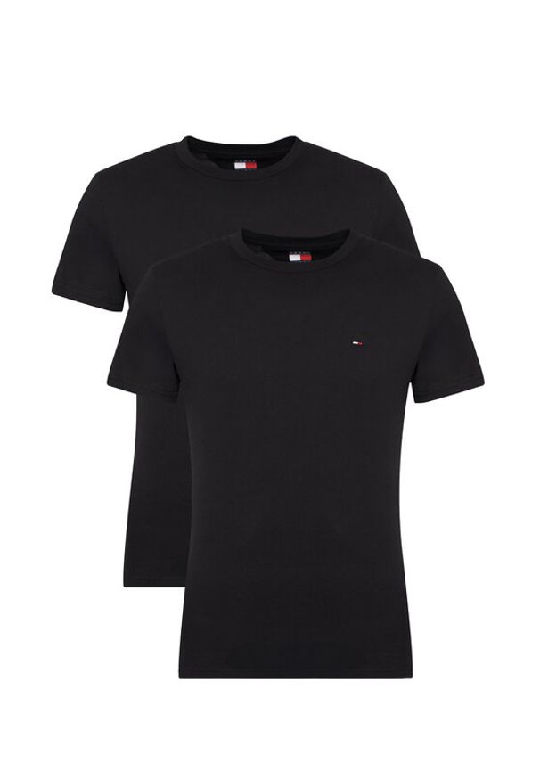 Tommy Jeans Komplet 2 t-shirtów DM0DM20687 Czarny Slim Fit. Kolor: czarny. Materiał: bawełna