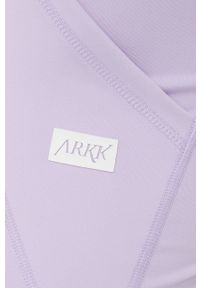 ARKK Copenhagen - Arkk Copenhagen legginsy damskie kolor fioletowy gładkie. Kolor: fioletowy. Materiał: dzianina. Wzór: gładki