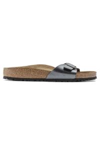 Birkenstock - Klapki damskie BIRKENSTOCK MADRID BF. Okazja: na co dzień, do domu. Kolor: szary. Materiał: materiał, skóra. Sezon: lato. Styl: elegancki, casual #3