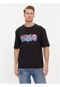 Hugo T-Shirt Nillumi 50515278 Czarny Regular Fit. Kolor: czarny. Materiał: bawełna