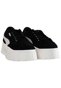 Puma Mayze Stack DC5 Czarny 37 - Eleganckie Sneakersy Damskie. Kolor: czarny. Materiał: zamsz, skóra