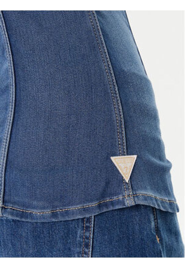 Guess Koszula jeansowa W5YH63 D0781 Niebieski Regular Fit. Kolor: niebieski. Materiał: syntetyk