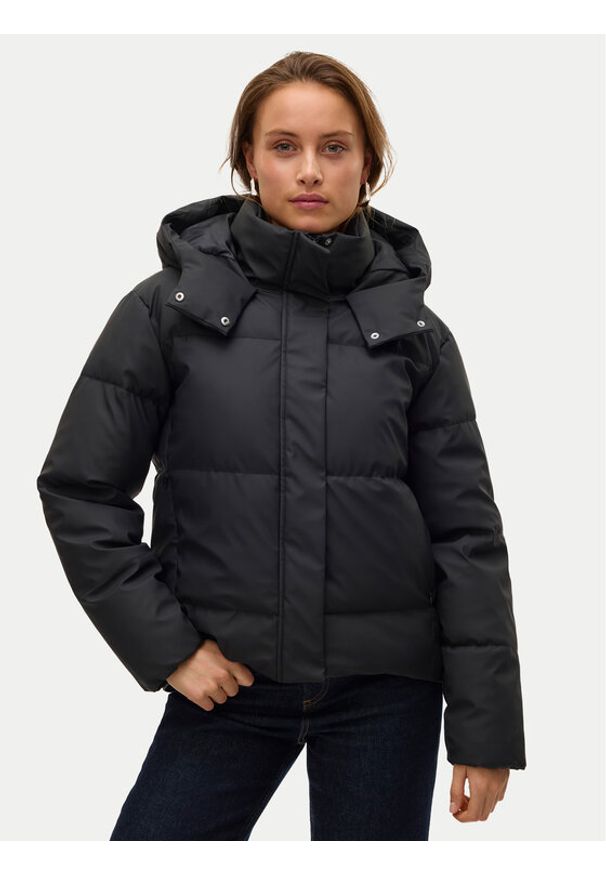 Vero Moda Kurtka zimowa Greta Kylie 10311315 Czarny Regular Fit. Kolor: czarny. Materiał: skóra. Sezon: zima