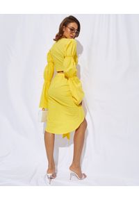 BANANHOT TEL AVIV - Żółta bawełniana spódnica. Kolor: żółty. Materiał: bawełna