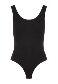 Born2be - Czarne Body Iomiera. Kolor: czarny. Materiał: bawełna, materiał, jeans. Długość rękawa: na ramiączkach. Wzór: gładki. Styl: wakacyjny, klasyczny