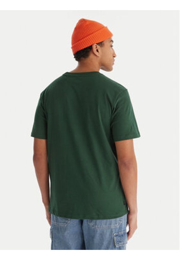 Element T-Shirt Icon Embroidery ELYKT00168 Zielony Regular Fit. Kolor: zielony. Materiał: bawełna