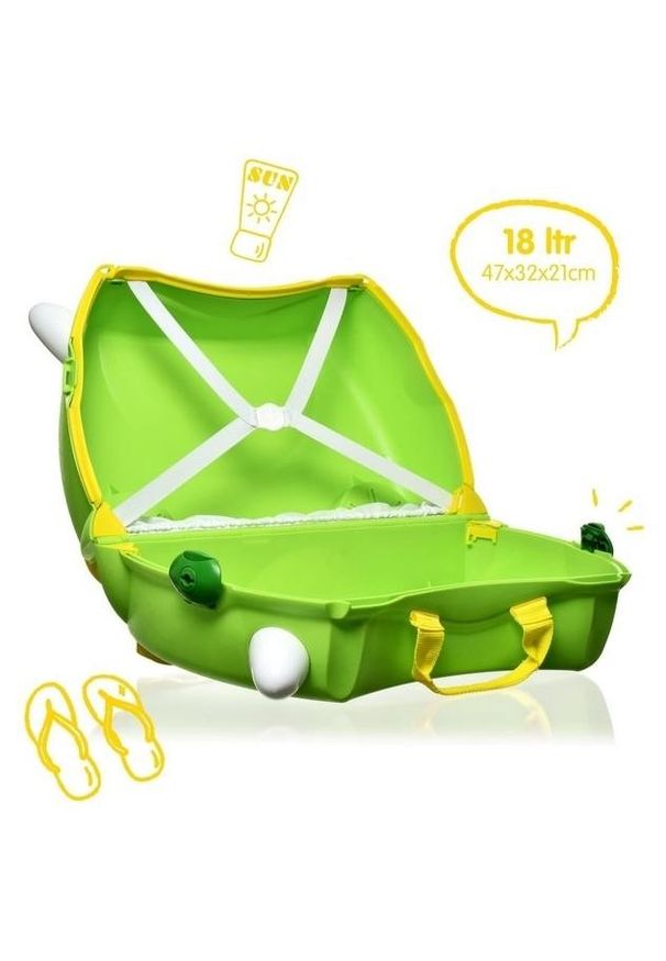 Trunki Dinozaur Dudley. Materiał: guma. Styl: wakacyjny, młodzieżowy