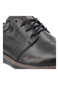 Czarne Półbuty Rieker Eleganckie Obuwie Męskie. Okazja: na co dzień. Kolor: czarny. Materiał: skóra. Styl: elegancki #5