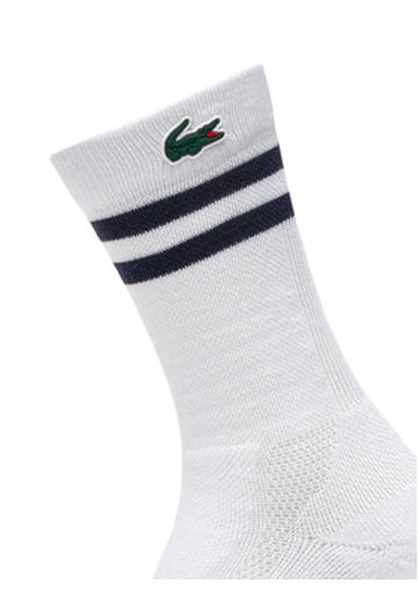 Lacoste Skarpety wysokie unisex RA1095 Biały. Kolor: biały. Materiał: bawełna, materiał