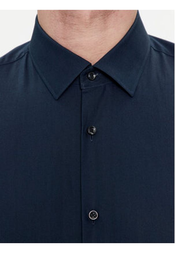 Hugo Koszula Koey 50513889 Granatowy Slim Fit. Kolor: niebieski. Materiał: bawełna
