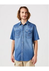 Wrangler - WRANGLER MĘSKA KOSZULA JEANSOWA SS WESTERN SHIRT Dusky 112350572 W5H8016805. Materiał: jeans #3