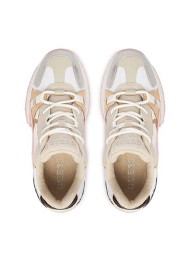 Guess Sneakersy FLJCR7 LEL12 Kolorowy. Materiał: skóra. Wzór: kolorowy