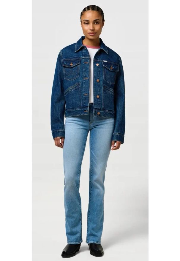 Wrangler - DAMSKIE SPODNIE WRANGLER BOOTCUT MISTY TWILIGHT 112373182