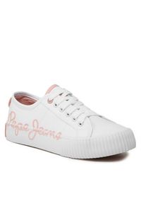 Pepe Jeans Sneakersy Ottis Log G PGS30577 Biały. Kolor: biały. Materiał: materiał #3