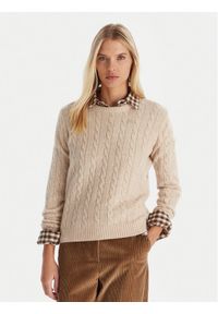 Robe di Kappa Sweter Jolie 65116CW Beżowy Regular Fit. Kolor: beżowy. Materiał: wełna