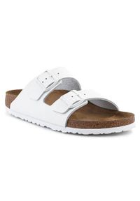 Klapki damskie Birkenstock Arizona. Kolor: biały. Materiał: skóra