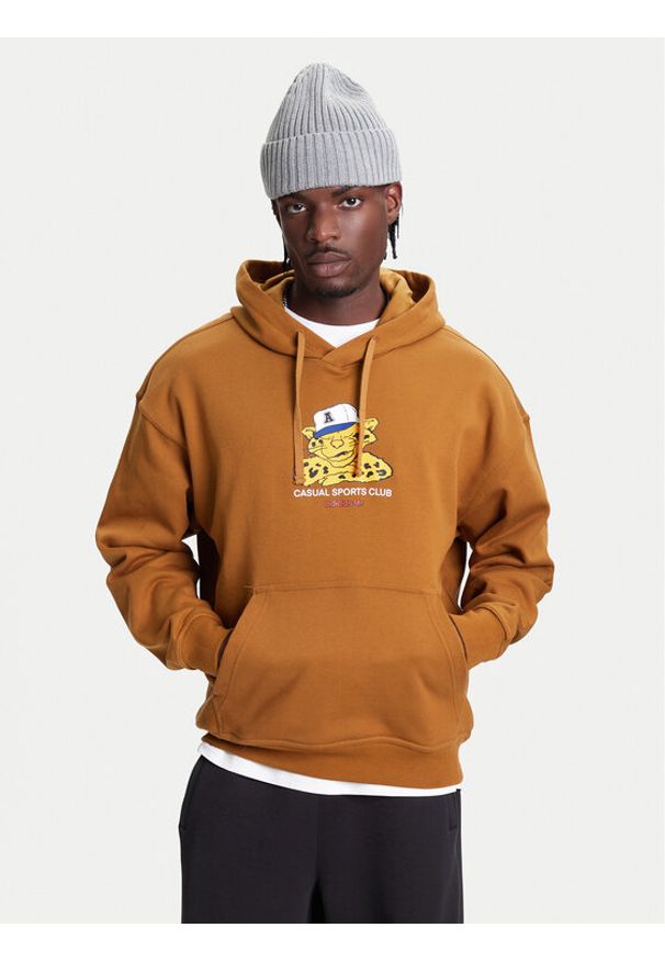 Adidas - adidas Bluza Wabash JW0167 Brązowy Loose Fit. Kolor: brązowy. Materiał: bawełna
