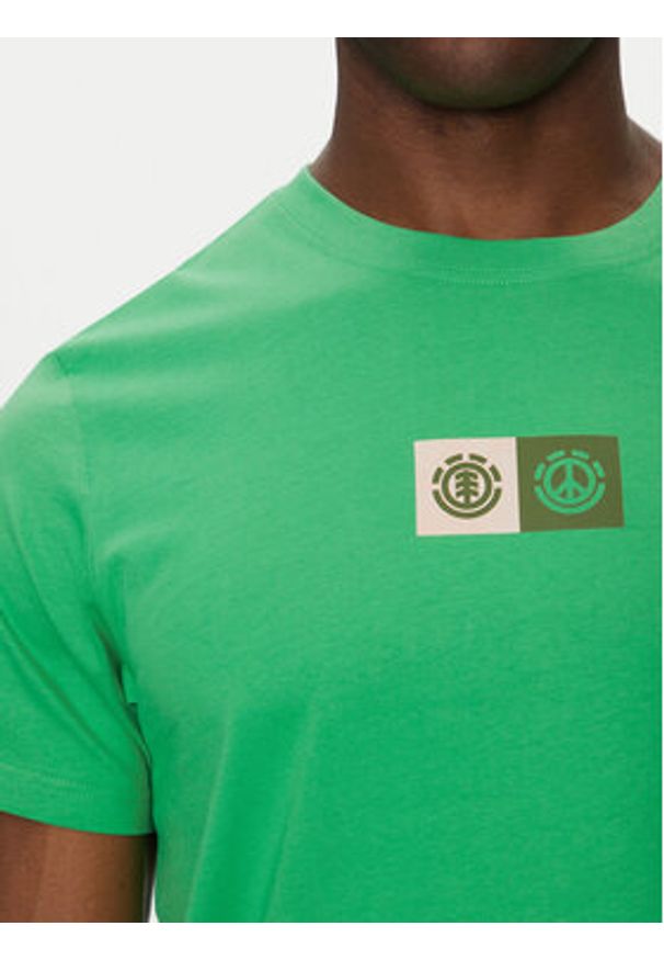 Element T-Shirt ELYZT00492 Zielony Regular Fit. Kolor: zielony. Materiał: bawełna
