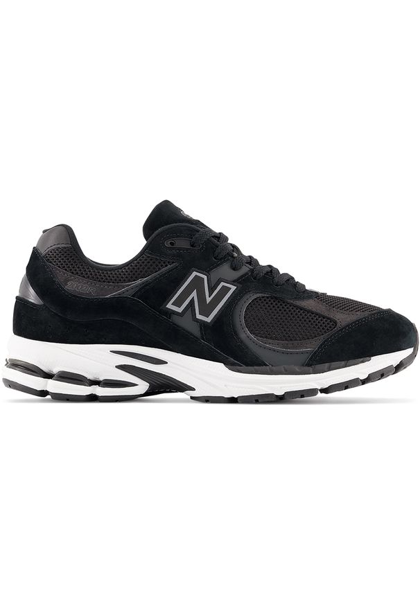 Buty unisex New Balance M2002RBK – czarna. Kolor: czarny. Materiał: guma, skóra, syntetyk, materiał. Szerokość cholewki: normalna. Sport: turystyka piesza