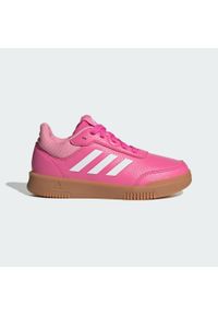 Adidas - Tensaur Sport Training Lace Shoes. Kolor: różowy, biały, wielokolorowy. Materiał: materiał. Sport: turystyka piesza